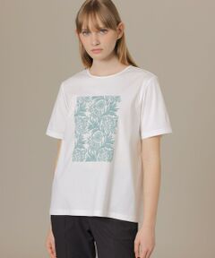 【BIBURY FLOWER 001】ドローイングバイブリースクエアプリントTシャツ