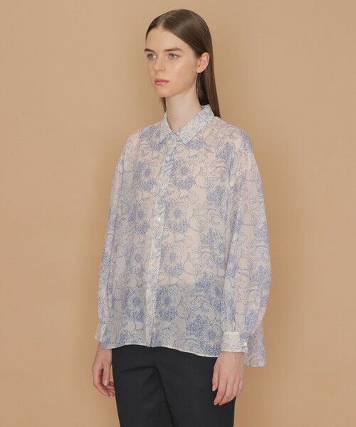 MACKINTOSH LONDON / マッキントッシュ ロンドン  シャツ・ブラウス | 【BIBURY FLOWER】ラインバイブリーブラウス | 詳細4