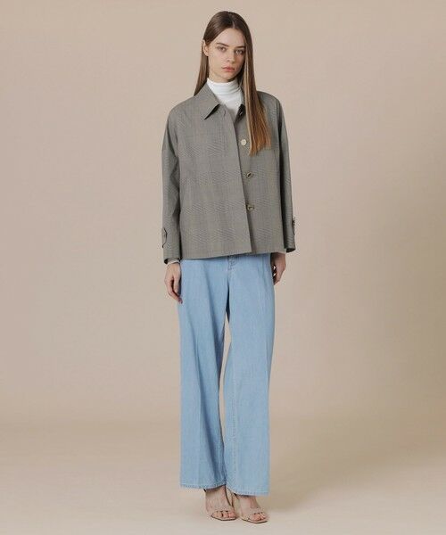 MACKINTOSH LONDON / マッキントッシュ ロンドン  その他アウター | 【ROSLEY/ロズリー】コットングレンチェックステンカラーショートコート | 詳細1