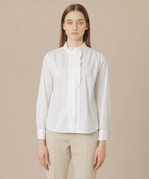 MACKINTOSH LONDON / マッキントッシュ ロンドン  シャツ・ブラウス | コットンナイロンストレッチフリルブラウス | 詳細3