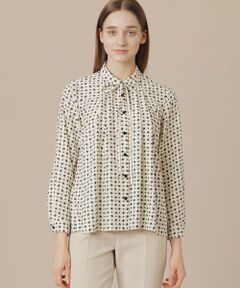 Mackintosh コットン混 プルオーバー 千鳥格子 ブラウス シャツ ブラック ホワイト マッキントッシュ 5-0226M 252920 MACKINTOSH - Mackintosh コットン混 プルオーバー 千鳥格子