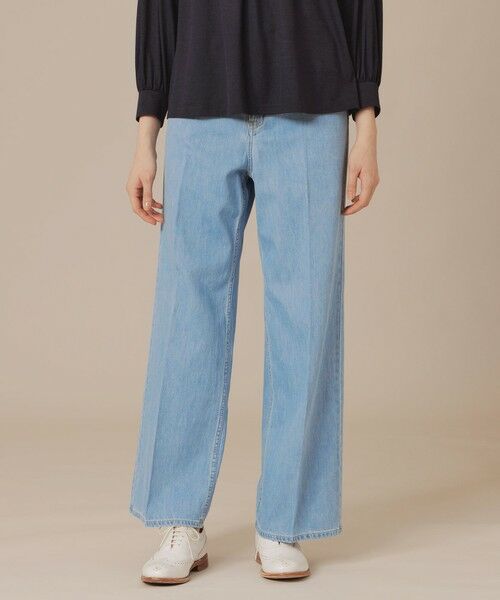 MACKINTOSH LONDON / マッキントッシュ ロンドン その他パンツ | コットンリネンデニムワイドパンツ(ブルー)