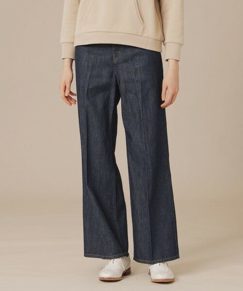 MACKINTOSH LONDON / マッキントッシュ ロンドン その他パンツ | コットンリネンデニムワイドパンツ(ネイビー)