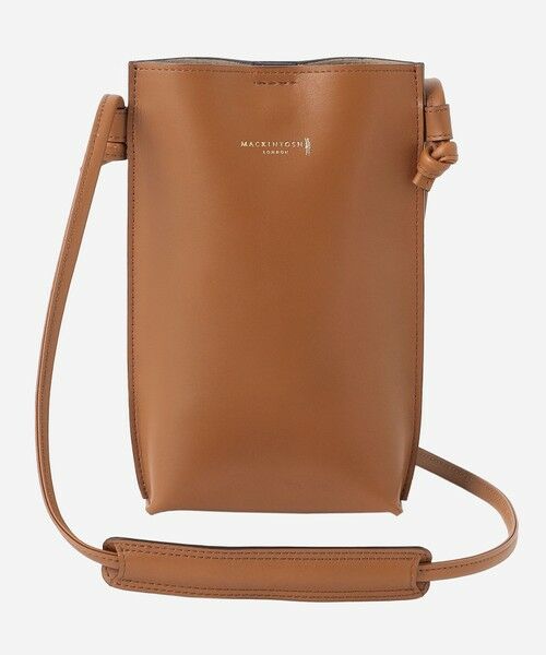 MACKINTOSH LONDON/マッキントッシュ ロンドン スムースレザースマホポシェット ブラウン X MACKINTOSH LONDON/マッキントッシュ ロンドン スムースレザースマホポシェット ブラウン X