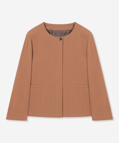 レディース ノーカラージャケット（条件：ブラウン系