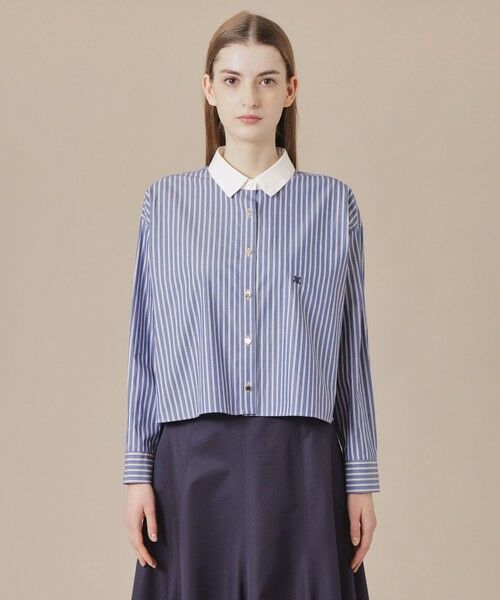 MACKINTOSH LONDON / マッキントッシュ ロンドン  シャツ・ブラウス | シルキーブロードストライプシャツ | 詳細4