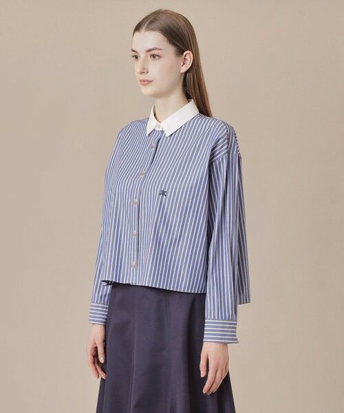 MACKINTOSH LONDON / マッキントッシュ ロンドン  シャツ・ブラウス | シルキーブロードストライプシャツ | 詳細5