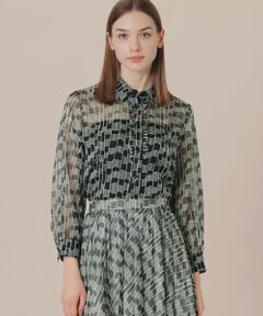 MACKINTOSH LONDON / マッキントッシュ ロンドン  シャツ・ブラウス | グラフィカルメッシュプリントブラウス