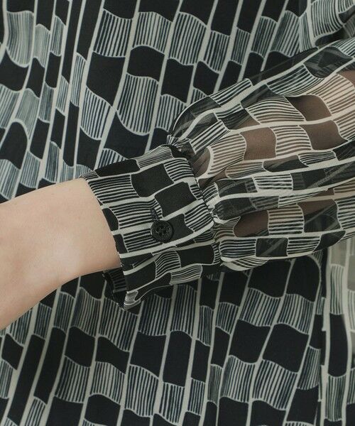MACKINTOSH LONDON / マッキントッシュ ロンドン  シャツ・ブラウス | グラフィカルメッシュプリントブラウス | 詳細6