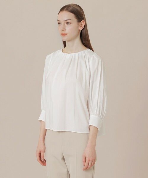 MACKINTOSH LONDON / マッキントッシュ ロンドン  シャツ・ブラウス | 【WEB・一部店舗限定】コットンナイロンストレッチノーカラーブラウス | 詳細4