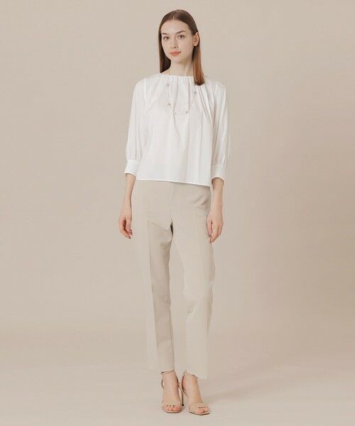 MACKINTOSH LONDON / マッキントッシュ ロンドン  シャツ・ブラウス | 【WEB・一部店舗限定】コットンナイロンストレッチノーカラーブラウス | 詳細1