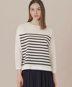 MACKINTOSH LONDON / マッキントッシュ ロンドン  ニット・セーター | 【WEB・一部店舗限定】シースルーボーダーニットプルオーバー