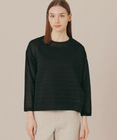 MACKINTOSH LONDON / マッキントッシュ ロンドン  ニット・セーター | 【WEB・一部店舗限定】シースルーボーダーニットプルオーバー