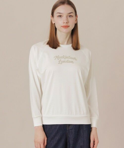 MACKINTOSH LONDON/マッキントッシュ ロンドン シグネチャープリントTシャツ ホワイト 38 MACKINTOSH LONDON/マッキントッシュ ロンドン シグネチャープリントTシャツ ホワイト 38