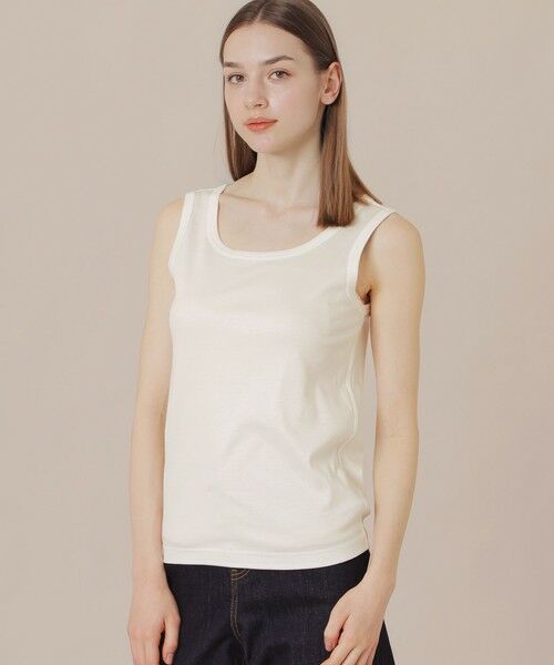 MACKINTOSH LONDON/マッキントッシュ ロンドン ストレッチリブタンクトップ オフホワイト 38 MACKINTOSH LONDON/マッキントッシュ ロンドン ストレッチリブタンクトップ オフホワイト 38