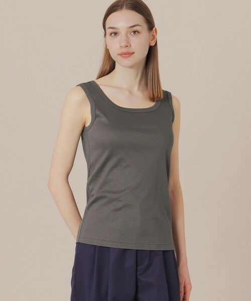 MACKINTOSH LONDON/マッキントッシュ ロンドン ストレッチリブタンクトップ チャコールグレー 40 MACKINTOSH LONDON/マッキントッシュ ロンドン ストレッチリブタンクトップ チャコールグレー 40