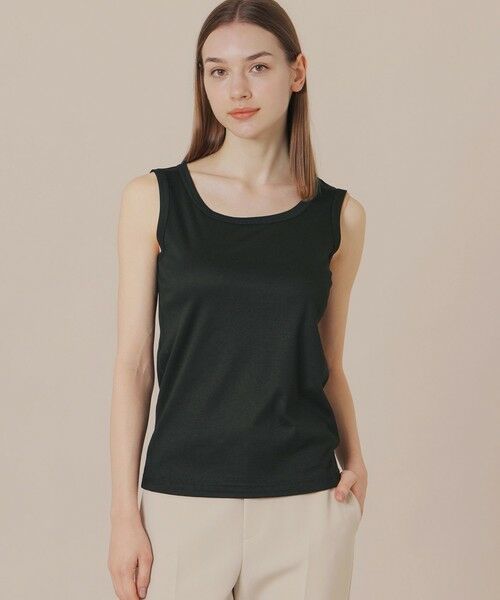 MACKINTOSH LONDON/マッキントッシュ ロンドン ストレッチリブタンクトップ ブラック 40 MACKINTOSH LONDON/マッキントッシュ ロンドン ストレッチリブタンクトップ ブラック 40