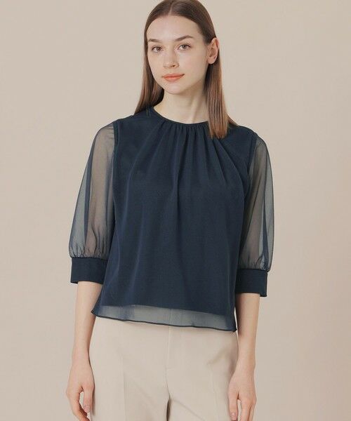MACKINTOSH LONDON/マッキントッシュ ロンドン シアージャージプルオーバー ネイビー 38 MACKINTOSH LONDON/マッキントッシュ ロンドン シアージャージプルオーバー ネイビー 38