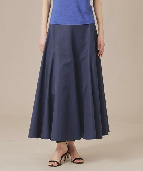 MACKINTOSH LONDON/マッキントッシュ ロンドン ハイブリッドギャバジンフレアースカート ネイビー 38 MACKINTOSH LONDON/マッキントッシュ ロンドン ハイブリッドギャバジンフレアースカート ネイビー 38