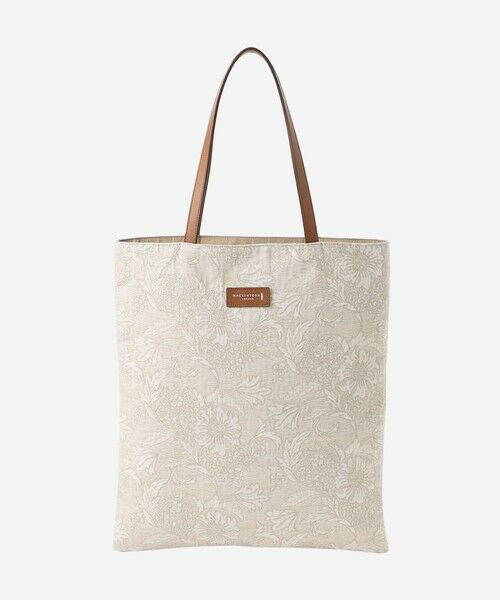 MACKINTOSH LONDON/マッキントッシュ ロンドン 【BIBURY FLOWER】バイブリージャカードリバーシブルバッグ ベージュ X MACKINTOSH LONDON/マッキントッシュ ロンドン 【BIBURY FLOWER】バイブリージャカードリバーシブルバッグ ベージュ X
