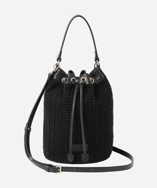 MACKINTOSH LONDON/マッキントッシュ ロンドン ワッフルドローストリングバッグ ブラック X MACKINTOSH LONDON/マッキントッシュ ロンドン ワッフルドローストリングバッグ ブラック X