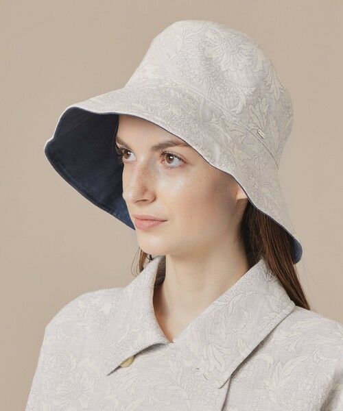MACKINTOSH LONDON/マッキントッシュ ロンドン 【BIBURY FLOWER】バイブリーフラワーリバーシブルハット ブルー X MACKINTOSH LONDON/マッキントッシュ ロンドン 【BIBURY FLOWER】バイブリーフラワーリバーシブルハット ブルー X