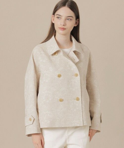 MACKINTOSH LONDON/マッキントッシュ ロンドン 【婦人画報掲載】【BIBURY FLOWER】【FYVIE/フィビー】バイブリーフラワージャカードショートコート ベージュ 38 MACKINTOSH LONDON/マッキントッシュ ロンドン 【婦人画報掲載】【BIBURY FLOWER】【FYVIE/フィビー】バイブリーフラワージャカードショートコート ベージュ 38