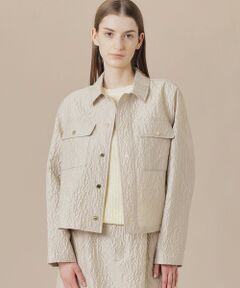 MACKINTOSH LONDON / マッキントッシュ ロンドン  ノーカラージャケット | 【婦人画報掲載】ブークレージャカードブルゾン