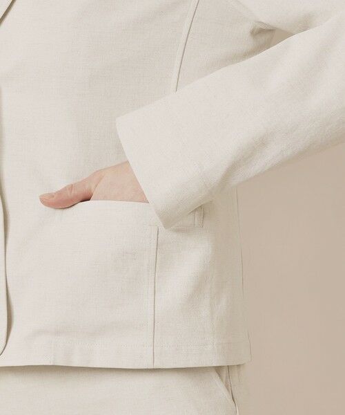 MACKINTOSH LONDON / マッキントッシュ ロンドン ノーカラージャケット | コットンリネンブレンドオックスジャケット | 詳細7