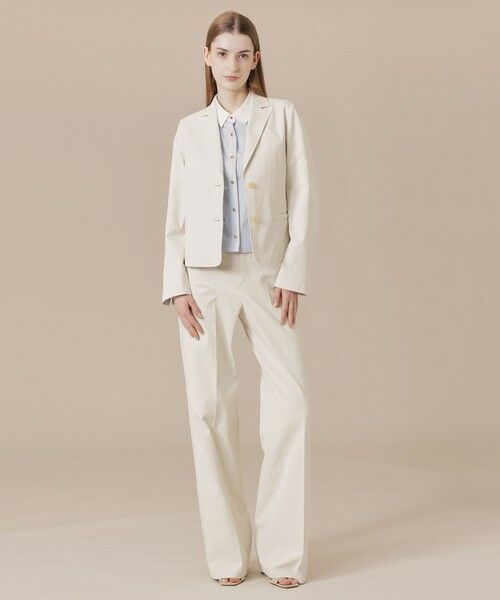 MACKINTOSH LONDON / マッキントッシュ ロンドン ノーカラージャケット | コットンリネンブレンドオックスジャケット | 詳細1