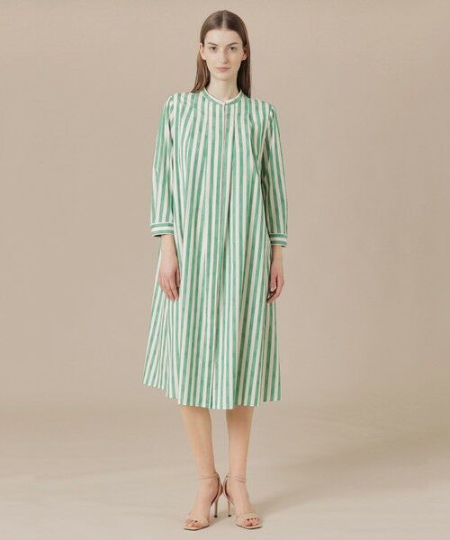 MACKINTOSH LONDON / マッキントッシュ ロンドン  ロング・マキシ丈ワンピース | 【婦人画報掲載】ストライプフラワージャカードワンピース | 詳細1