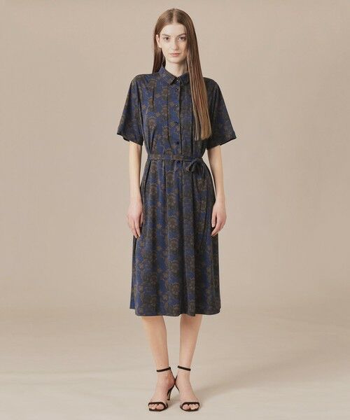 MACKINTOSH LONDON / マッキントッシュ ロンドン  ロング・マキシ丈ワンピース | 【婦人画報掲載】【BIBURY FLOWER】トーナルバイブリーフラワージャージーワンピース | 詳細4