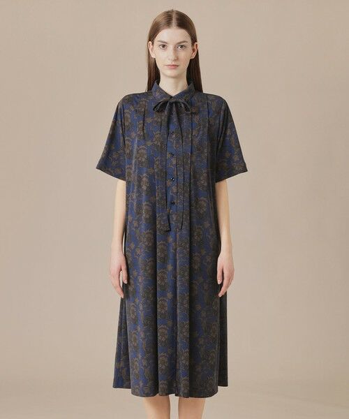 MACKINTOSH LONDON / マッキントッシュ ロンドン  ロング・マキシ丈ワンピース | 【婦人画報掲載】【BIBURY FLOWER】トーナルバイブリーフラワージャージーワンピース | 詳細5