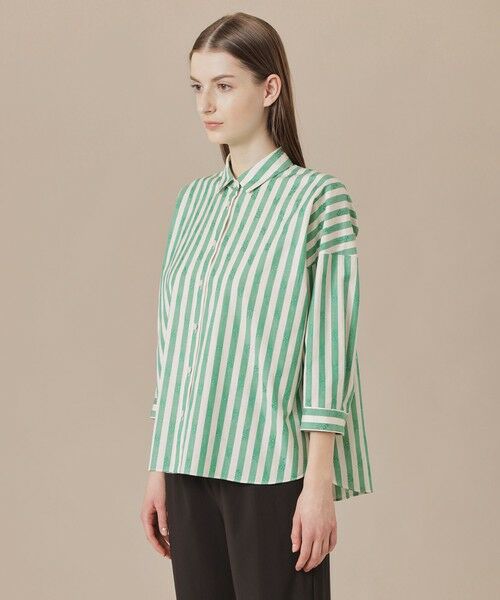 MACKINTOSH LONDON / マッキントッシュ ロンドン  シャツ・ブラウス | ストライプフラワージャカードブラウス | 詳細3