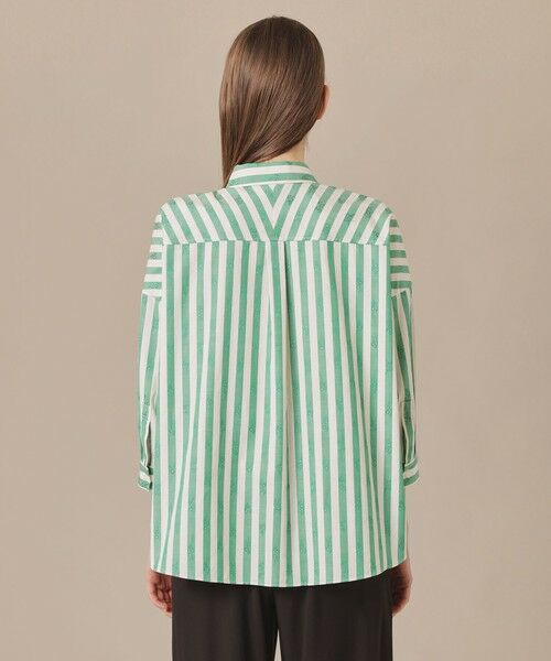 MACKINTOSH LONDON / マッキントッシュ ロンドン  シャツ・ブラウス | ストライプフラワージャカードブラウス | 詳細4