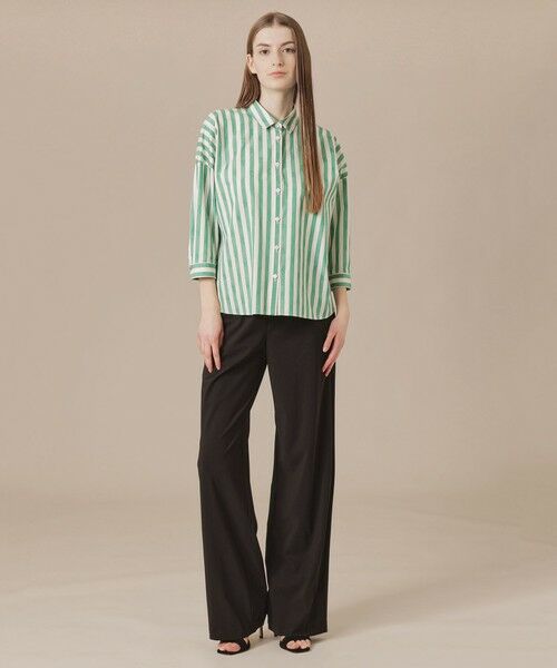 MACKINTOSH LONDON / マッキントッシュ ロンドン  シャツ・ブラウス | ストライプフラワージャカードブラウス | 詳細1