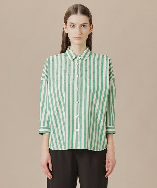 MACKINTOSH LONDON / マッキントッシュ ロンドン  シャツ・ブラウス | ストライプフラワージャカードブラウス | 詳細2