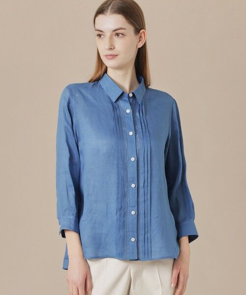 MACKINTOSH LONDON/マッキントッシュ ロンドン シアーラミーシャツ ブルー4 38 MACKINTOSH LONDON/マッキントッシュ ロンドン シアーラミーシャツ ブルー4 38