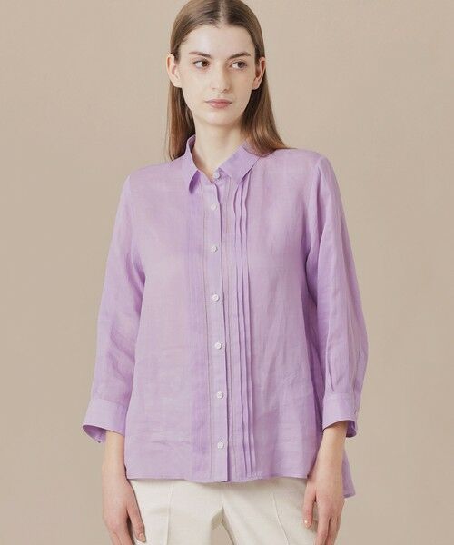 MACKINTOSH LONDON/マッキントッシュ ロンドン シアーラミーシャツ パープル4 38 MACKINTOSH LONDON/マッキントッシュ ロンドン シアーラミーシャツ パープル4 38