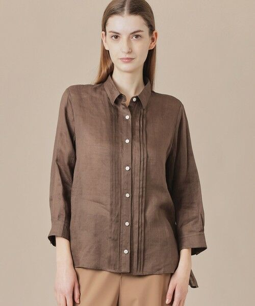 MACKINTOSH LONDON/マッキントッシュ ロンドン シアーラミーシャツ ブラウン8 40 MACKINTOSH LONDON/マッキントッシュ ロンドン シアーラミーシャツ ブラウン8 40