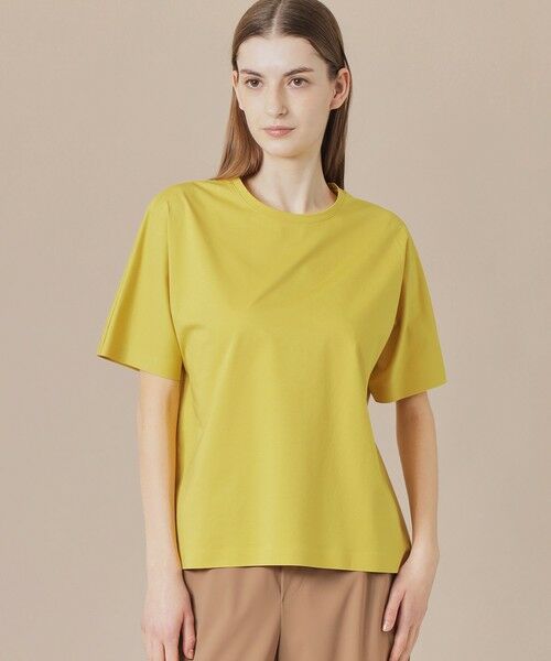 MACKINTOSH LONDON/マッキントッシュ ロンドン 【婦人画報掲載】【The Essential Collection】プレーティング天竺半袖Tシャツ イエロー 38 MACKINTOSH LONDON/マッキントッシュ ロンドン 【婦人画報掲載】【The Essential Collection】プレーティング天竺半袖Tシャツ イエロー 38