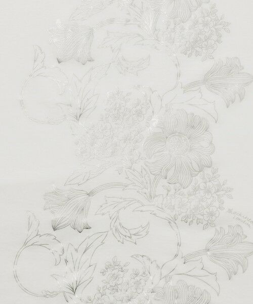 【マッキントッシュロンドン】半袖 Tシャツ 花柄 ラインストーン 白 40 綿 BIBURY FLOWER】ラインバイブリーフラワーTシャツ(トップス