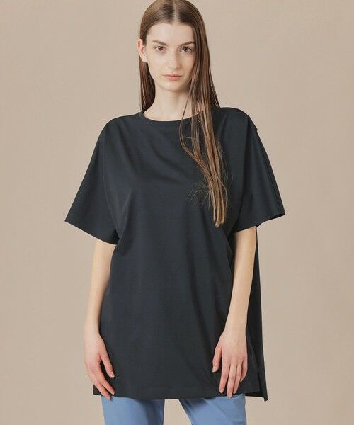 MACKINTOSH LONDON/マッキントッシュ ロンドン 【The Essential Collection】プレーティング天竺半袖ロングTシャツ ネイビー 38 MACKINTOSH LONDON/マッキントッシュ ロンドン 【The Essential Collection】プレーティング天竺半袖ロングTシャツ ネイビー 38