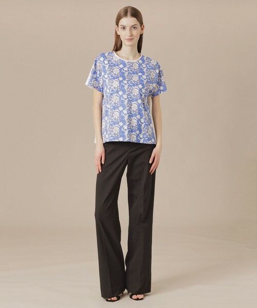 MACKINTOSH LONDON / マッキントッシュ ロンドン  カットソー | 【婦人画報掲載】【BIBURY FLOWER】カラーバイブリーフラワープリントTシャツ | 詳細1