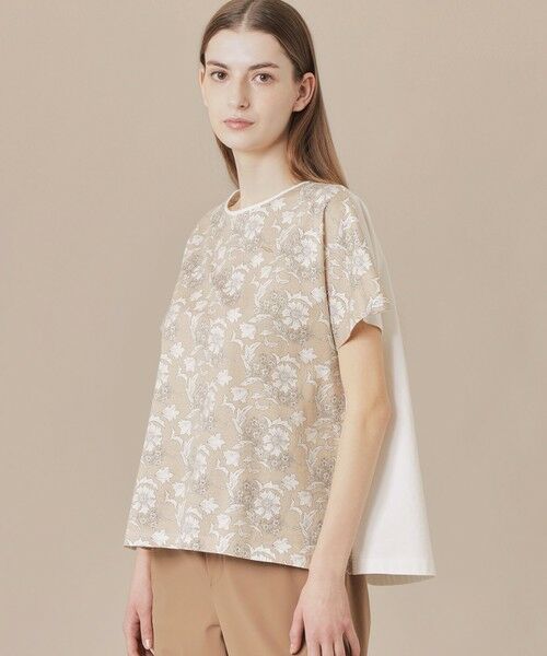 MACKINTOSH LONDON/マッキントッシュ ロンドン 【婦人画報掲載】【BIBURY FLOWER】カラーバイブリーフラワープリントTシャツ ベージュ 38 MACKINTOSH LONDON/マッキントッシュ ロンドン 【婦人画報掲載】【BIBURY FLOWER】カラーバイブリーフラワープリントTシャツ ベージュ 38