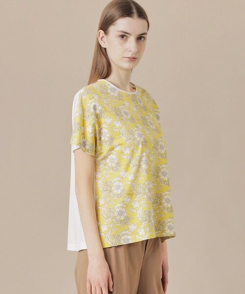 MACKINTOSH LONDON/マッキントッシュ ロンドン 【婦人画報掲載】【BIBURY FLOWER】カラーバイブリーフラワープリントTシャツ イエロー 38 MACKINTOSH LONDON/マッキントッシュ ロンドン 【婦人画報掲載】【BIBURY FLOWER】カラーバイブリーフラワープリントTシャツ イエロー 38
