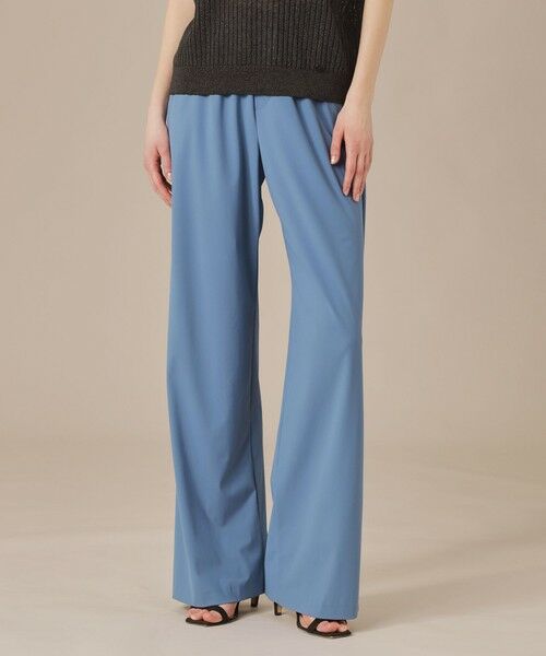 MACKINTOSH LONDON/マッキントッシュ ロンドン 【Lesbury Easy Pants/レスベリー イージーパンツ】トリコットストレッチワイドトパンツ ブルー5 38 MACKINTOSH LONDON/マッキントッシュ ロンドン 【Lesbury Easy Pants/レスベリー イージーパンツ】トリコットストレッチワイドトパンツ ブルー5 38