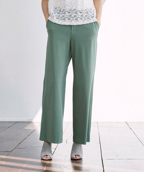 MACKINTOSH LONDON / マッキントッシュ ロンドン  その他パンツ | 【Lesbury Easy Pants/レスベリー イージーパンツ】トリコットストレッチワイドパンツ | 詳細1