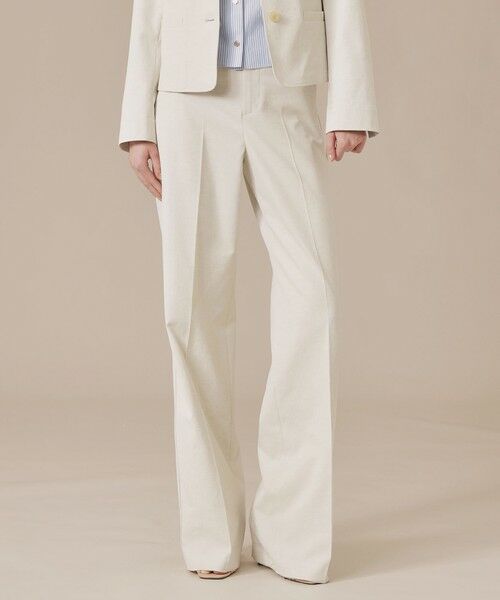 MACKINTOSH LONDON/マッキントッシュ ロンドン コットンリネンブレンドオックスワイドパンツ ホワイト系その他 38 MACKINTOSH LONDON/マッキントッシュ ロンドン コットンリネンブレンドオックスワイドパンツ ホワイト系その他 38