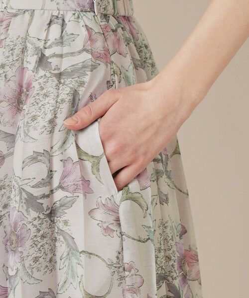 MACKINTOSH LONDON / マッキントッシュ ロンドン  ロング・マキシ丈スカート | 【婦人画報掲載】【BIBURY FLOWER】ドローイングカラーバイブリーフラワースカート | 詳細6